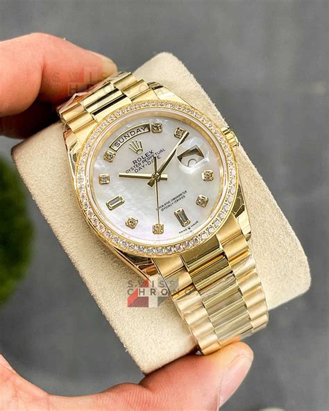 rolex day date 36 gold diamond|rolex day date 36mm.